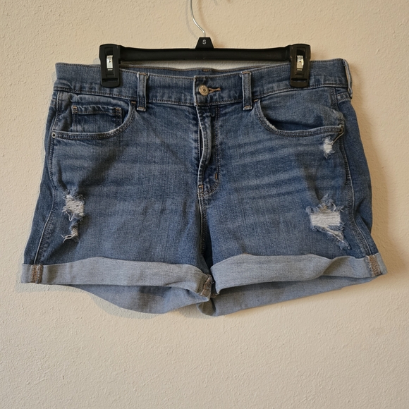 Old Navy Pants - Old Navy Blue Jean Shorts Distressed Casual, Size 12
